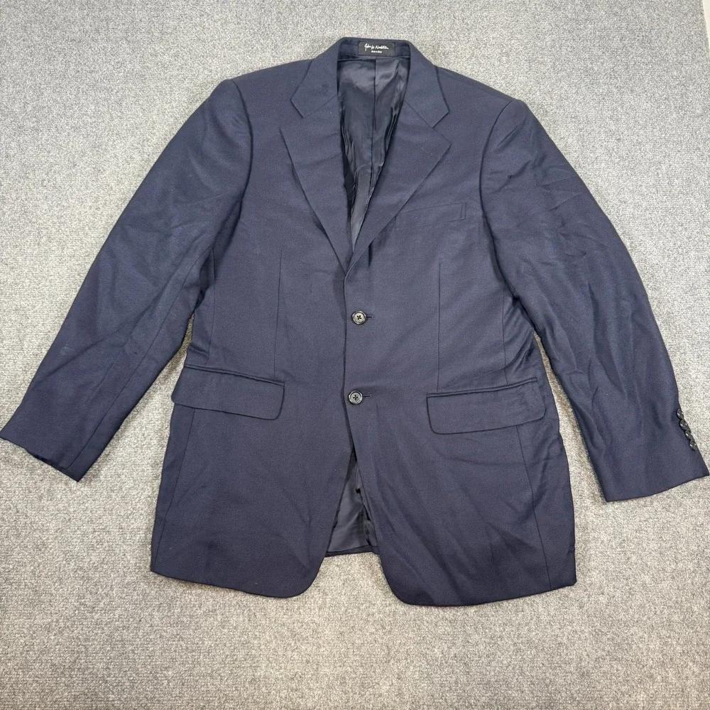 John W Nordstrom Loro Piana Sport Coat Blazer Mens 40R Blue 100% Cashmere